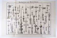 Dachspitzen und Wetterfahnen